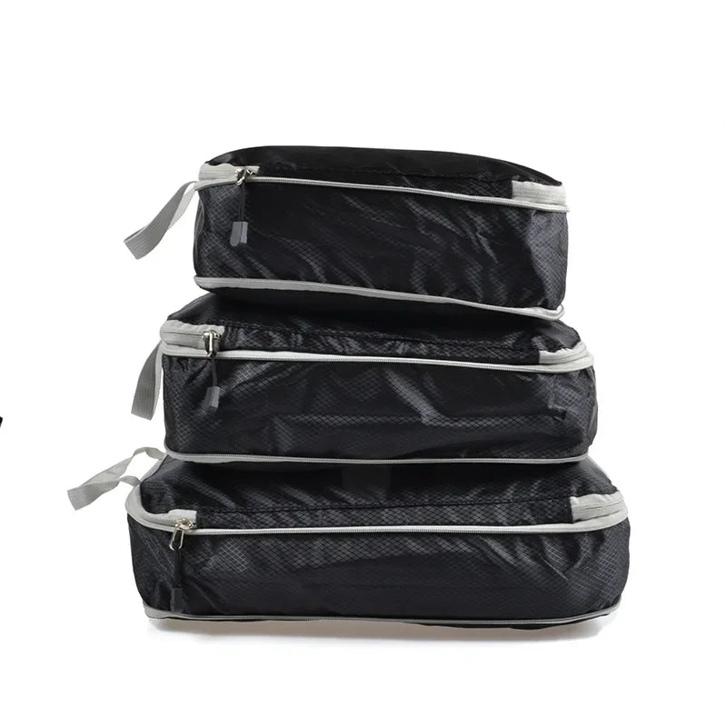 Packing Cubes Organizer (Set of 3) - SKYBLACK